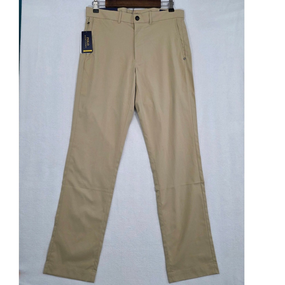 Polo Ralph Lauren Performance Chino Pants 30/32 Tan Khaki Golf Slim Fit Trousers